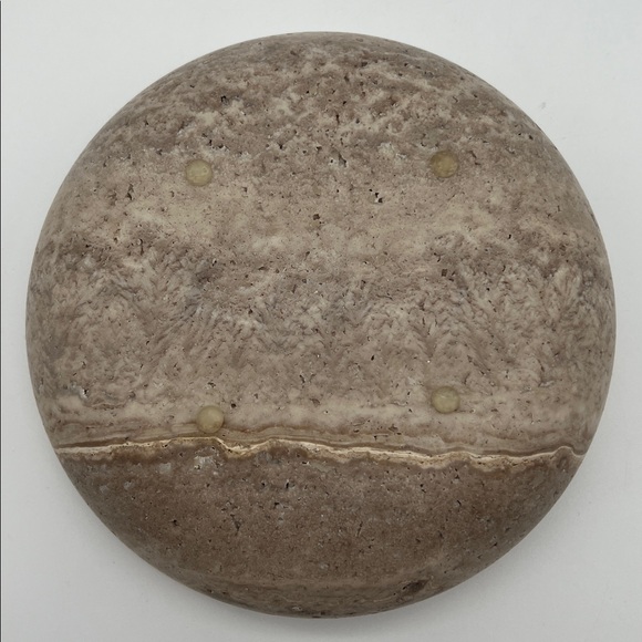 Shelf & Nook Natural Silver-Gray Travertine Decorative Marble Bowl - Picture 7 of 9